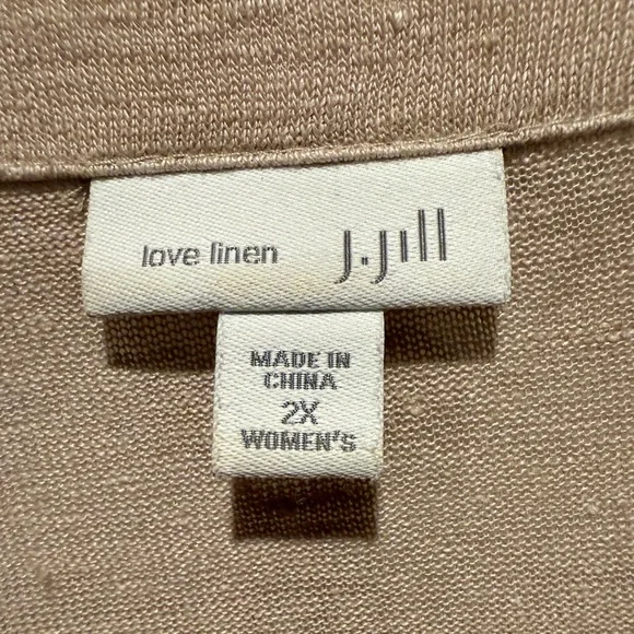 J. Jill Tan Linen Cardigan - Picture 3 of 3